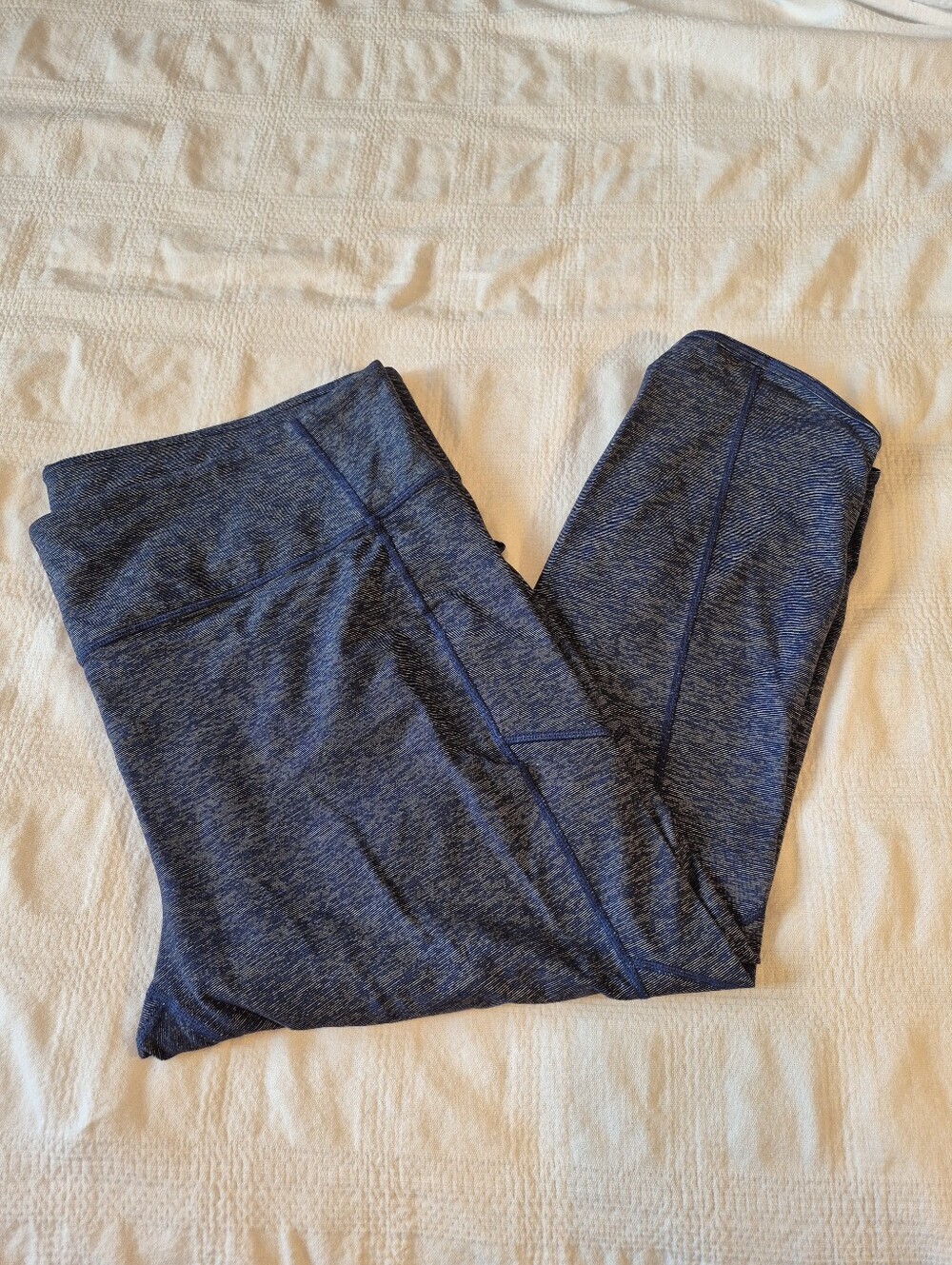Athleta women's size 2X blue capri pants side pockets VGUC